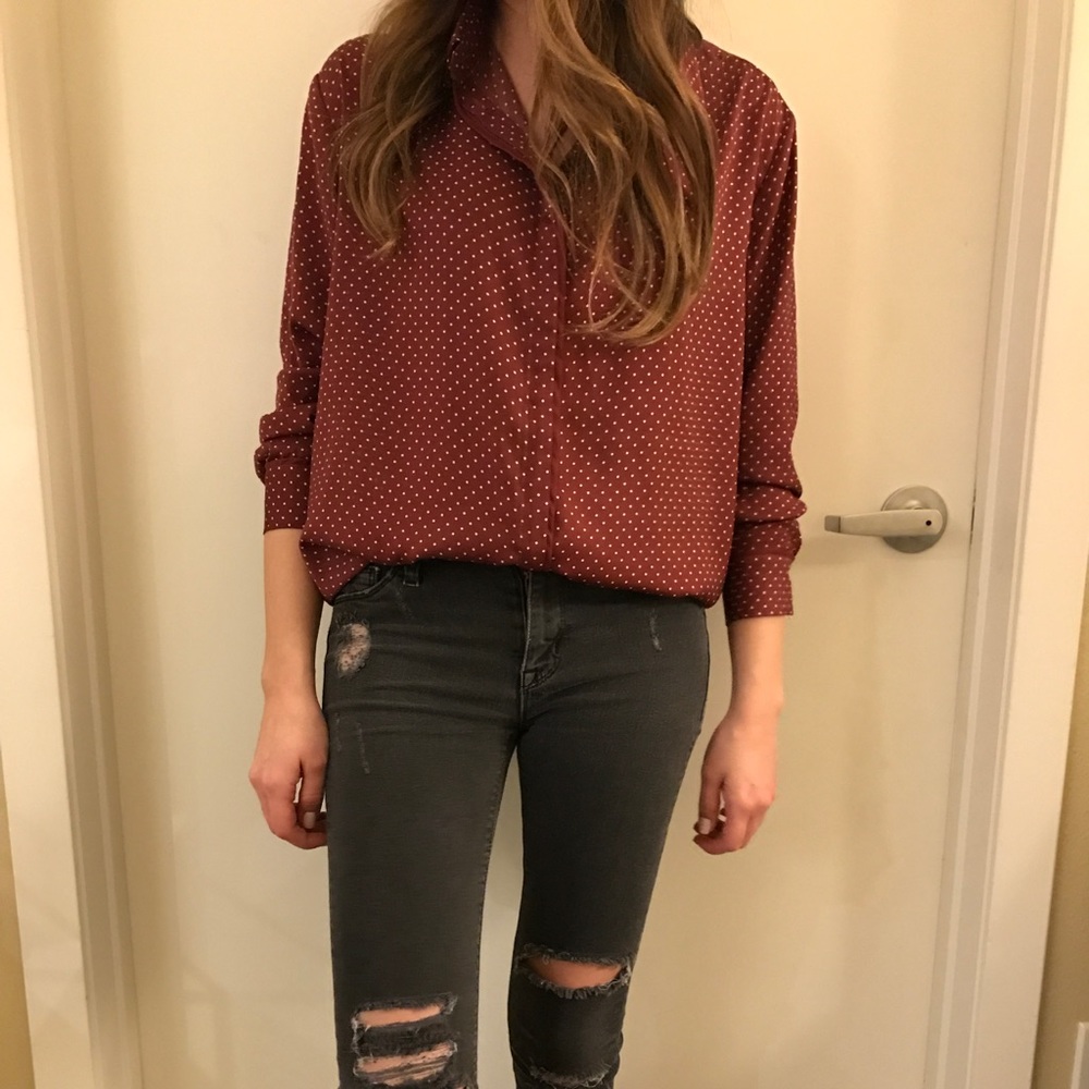 The Fifth Label polka dot button up